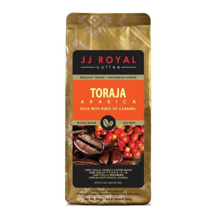 ジェイジェイロイヤル トラジャアラビカ インドネシアコーヒー 焙煎豆 200g