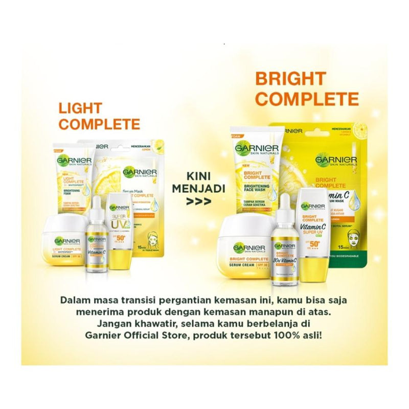 Garnier Bright Complete 30x Vitamin C Booster Serum フェイスセラム 30ml 海外直送品