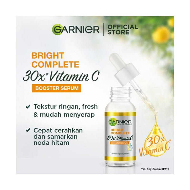 Garnier Bright Complete 30x Vitamin C Booster Serum フェイスセラム 30ml × 2個セット 海外直送品