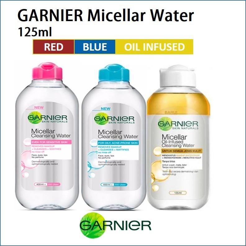 Garnier Micellar Cleansing Water Salicylic BHA Blue メイク落とし ブルー 125ml × 3個セット 海外直送品