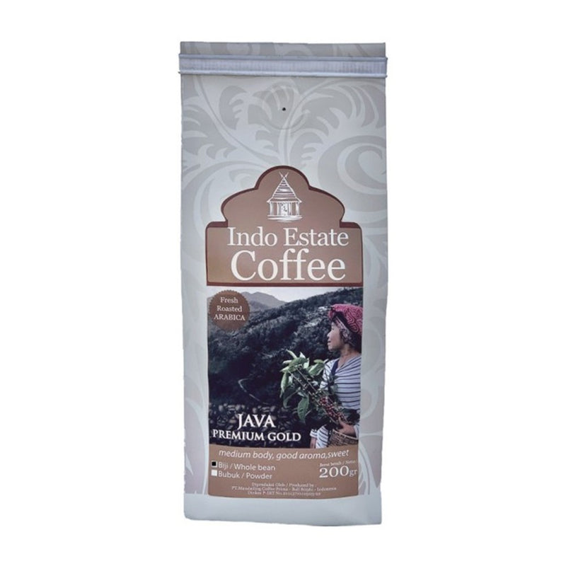 インドエステートコーヒー ジャワ プレミアム ゴールド 200g 焙煎豆