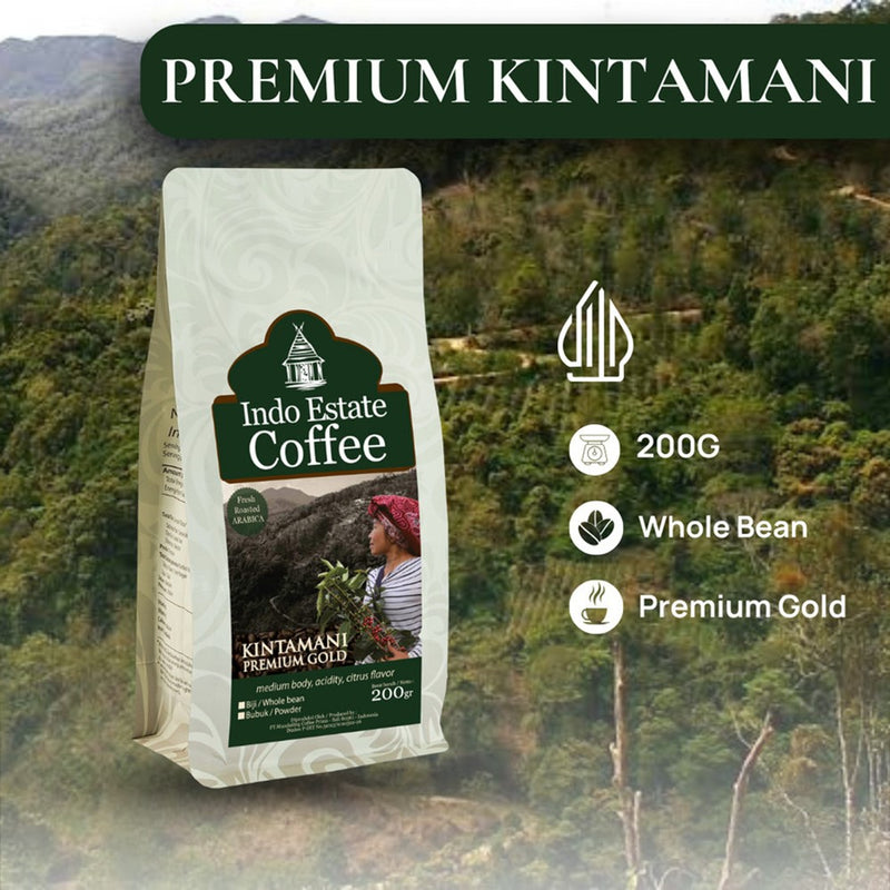 Indo Estate Coffee インドエステートコーヒー　Kintamani Premium Gold キンタマーニ プレミアム ゴールド　200g　焙煎豆