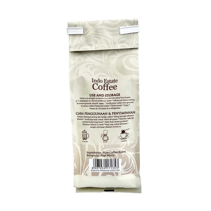 Indo Estate Coffee インドエステートコーヒー　Robusta Premium Gold ロブスタ プレミアム ゴールド　200g　粉末