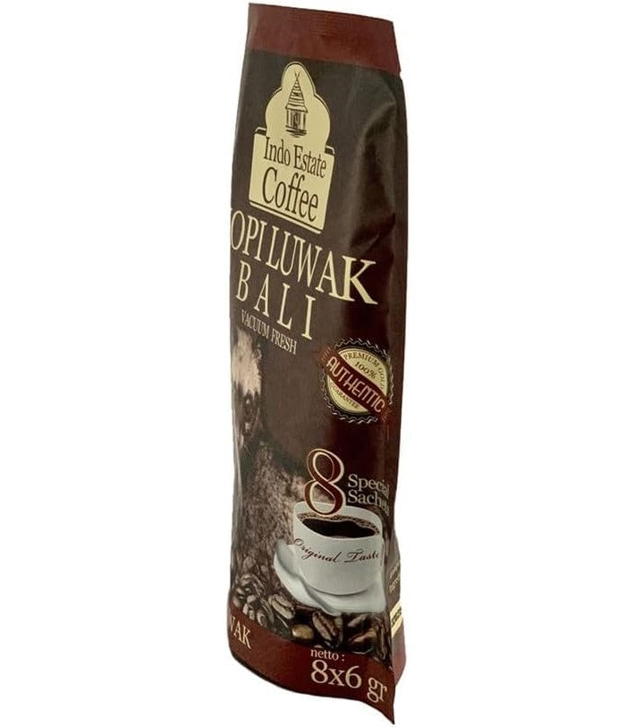 Indo Estate Coffee インドエステートコーヒー　Kopi Luwak Bali コピルアク バリ　真空フレッシュ グラウンドコーヒー　８杯分入