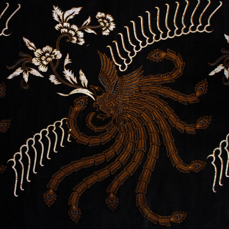 バティック 生地 インドネシア ジャワ更紗 鳳凰と花のモチーフ パターン２