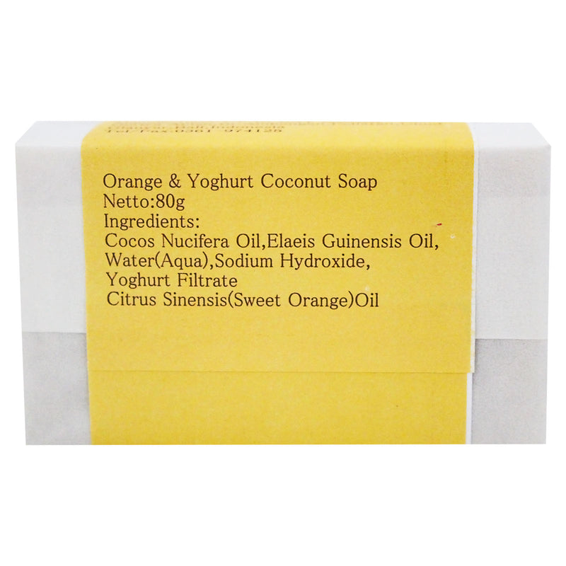 ブラットワンギ バリ島から無添加石鹸 ココナッツソープ オレンジ＆ヨーグルト 80g 海外直送品