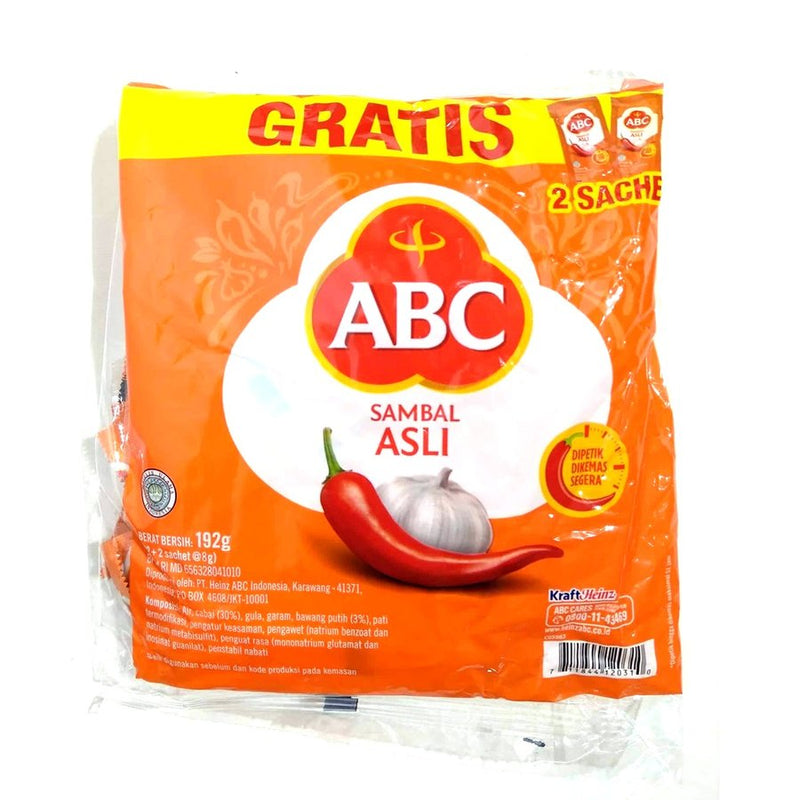 ABC Sambal Asli サンバル アスリ 4袋セット（8g×22食入/袋） 海外直送品
