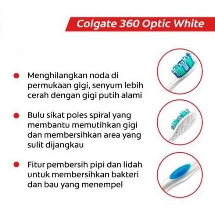 コルゲート 歯ブラシ 360シリーズ オプティックホワイト 海外直送品
