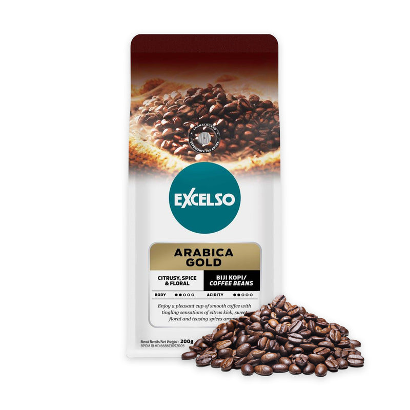 エクセルソ インドネシアコーヒー アラビカゴールド 200g 焙煎豆  海外直送品