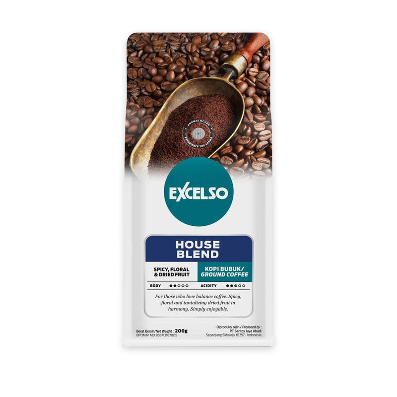 エクセルソ ハウスブレンド インドネシアコーヒー 粉末 200gの商品画像