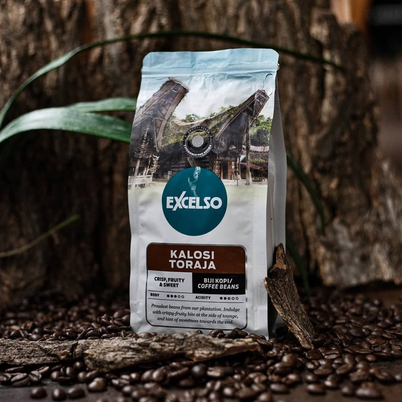 エクセルソ インドネシアコーヒー Kalosi Toraja 200g 焙煎豆 海外直送品