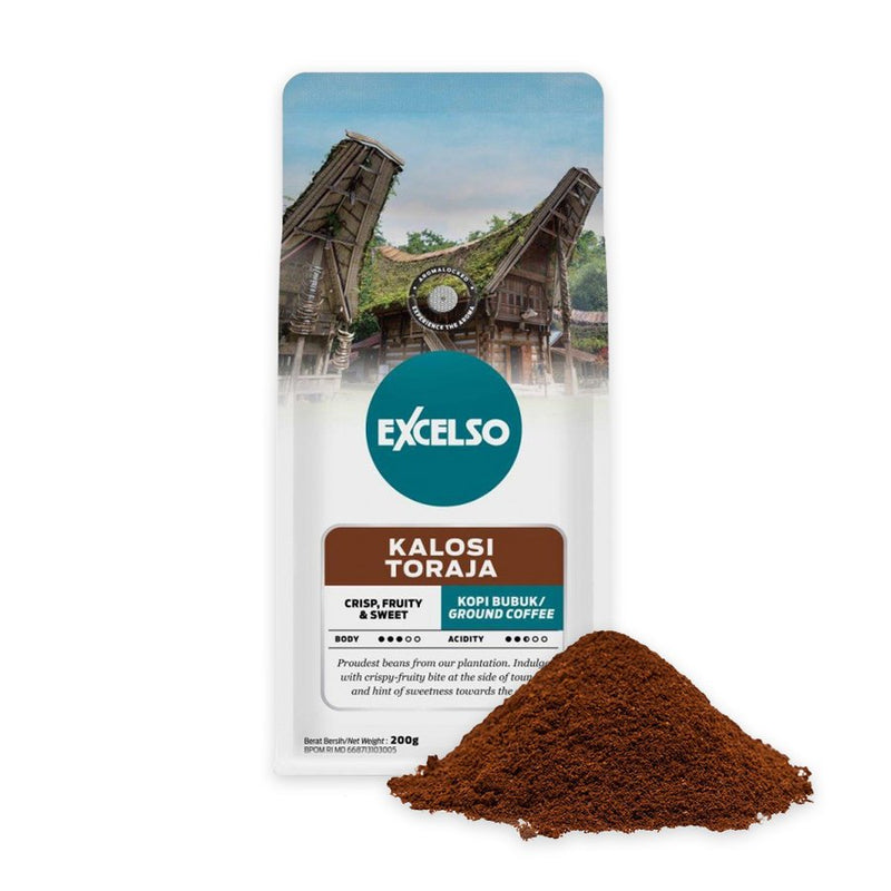 エクセルソ インドネシアコーヒー Kalosi Toraja 200g 極細挽き 海外直送品