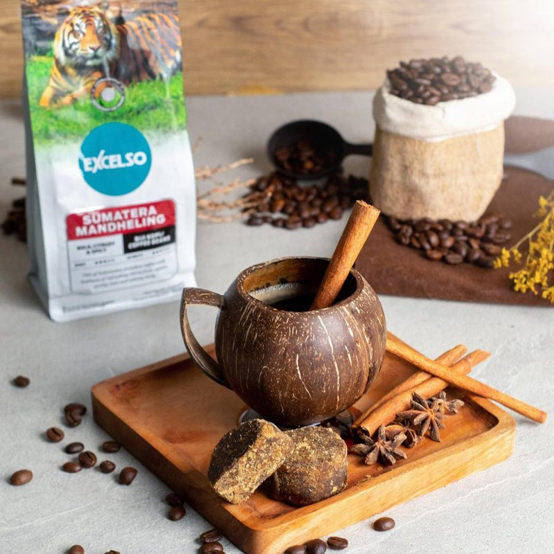 エクセルソ インドネシアコーヒー スマトラマンデリン 200g 焙煎豆 海外直送品