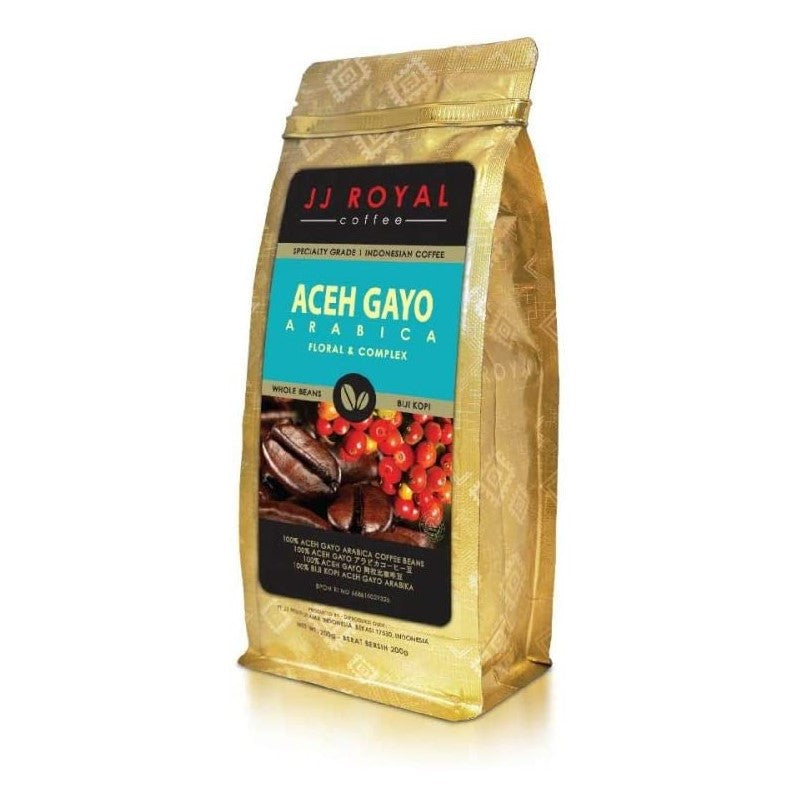 ジェイジェイロイヤル アチェガヨ アラビカ インドネシアコーヒー 焙煎豆 200g 海外直送品
