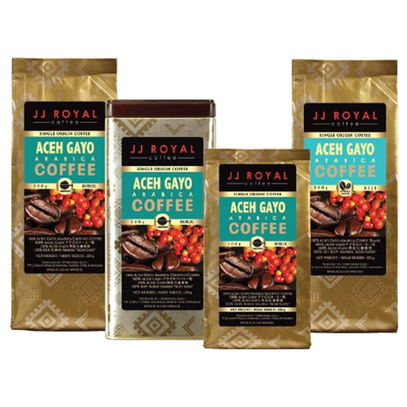 ジェイジェイロイヤル アチェガヨ アラビカ インドネシアコーヒー 焙煎豆 200g 海外直送品