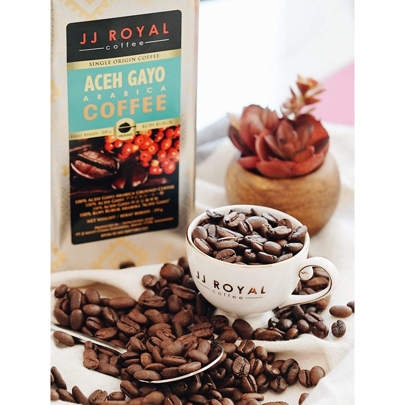 ジェイジェイロイヤル アチェガヨ アラビカ インドネシアコーヒー 中細挽き 200g 海外直送品
