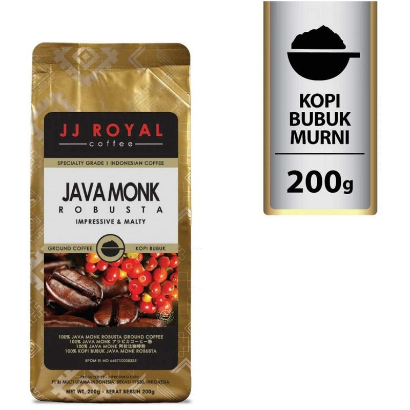 ジェイジェイロイヤル ジャバモンク ロブスタ インドネシアコーヒー 中細挽き 200g 海外直送品