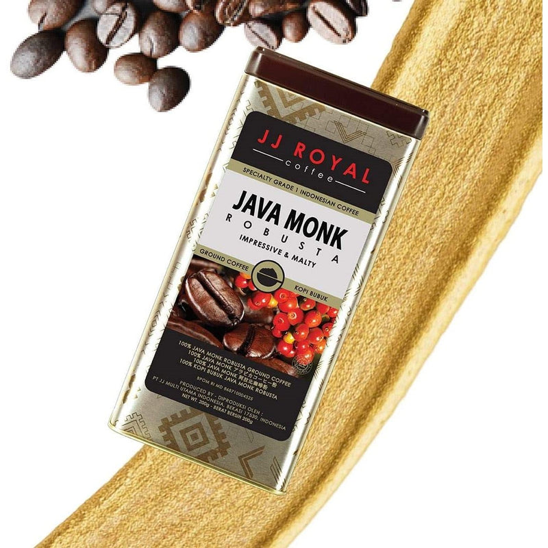 ジェイジェイロイヤル ジャバモンク ロブスタ インドネシアコーヒー 中細挽き 200g 海外直送品