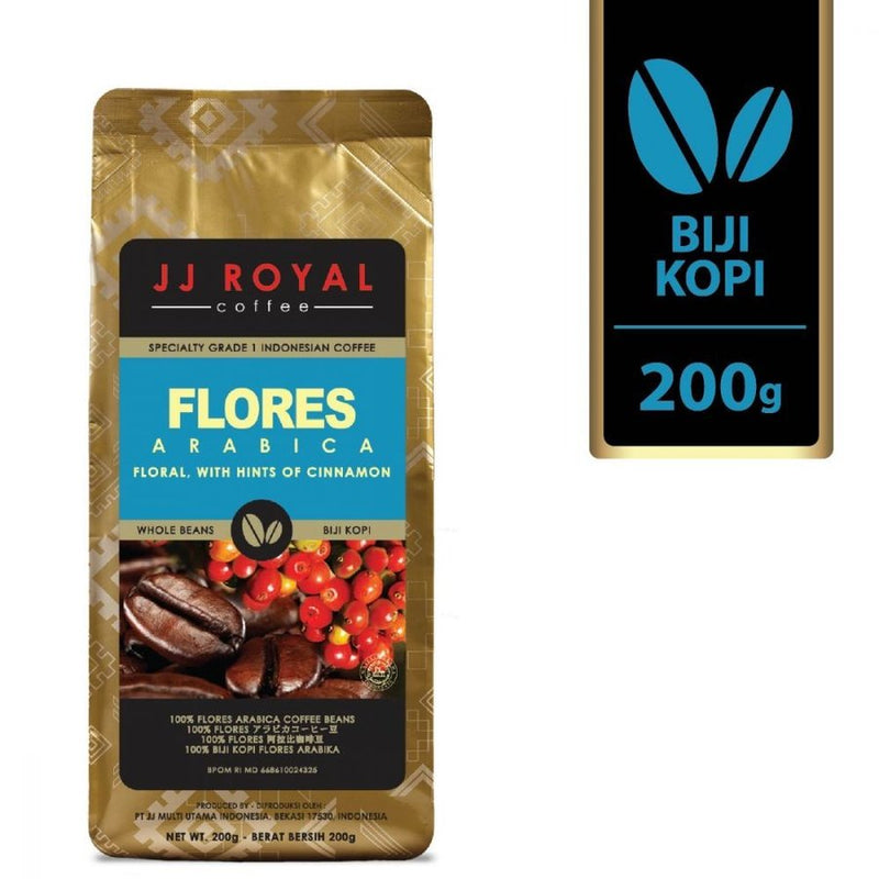ジェイジェイロイヤル フローレスアラビカ インドネシアコーヒー 焙煎豆 200g 海外直送品