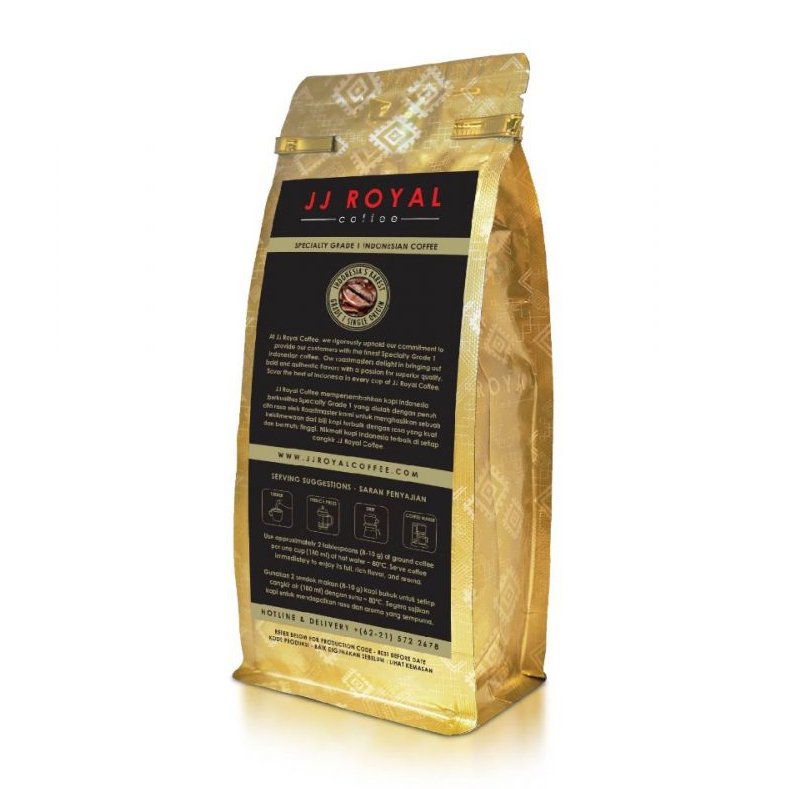 ジェイジェイロイヤル ランプンロブスタ インドネシアコーヒー 焙煎豆 200g 海外直送品