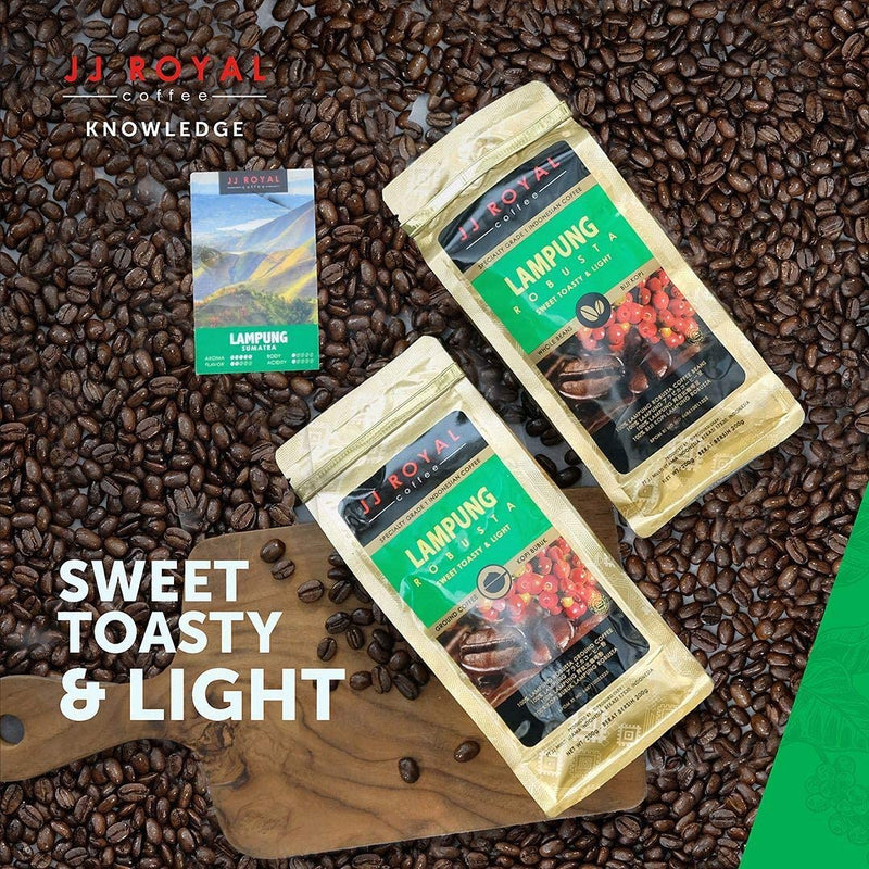 ジェイジェイロイヤル ランプンロブスタ インドネシアコーヒー 中細挽き 200g 海外直送品
