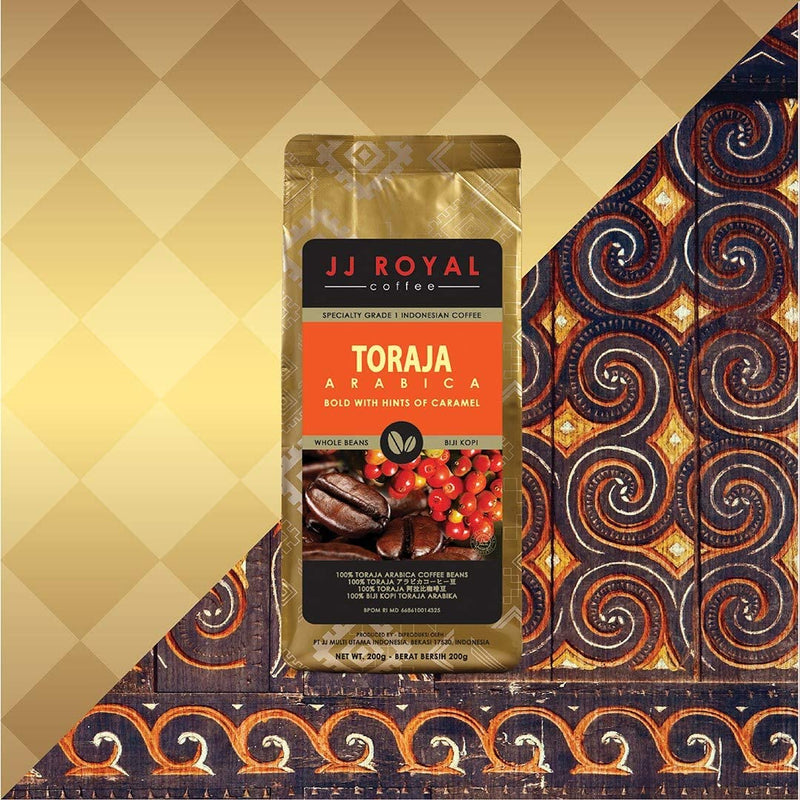 ジェイジェイロイヤル トラジャアラビカ インドネシアコーヒー 焙煎豆 200g 海外直送品