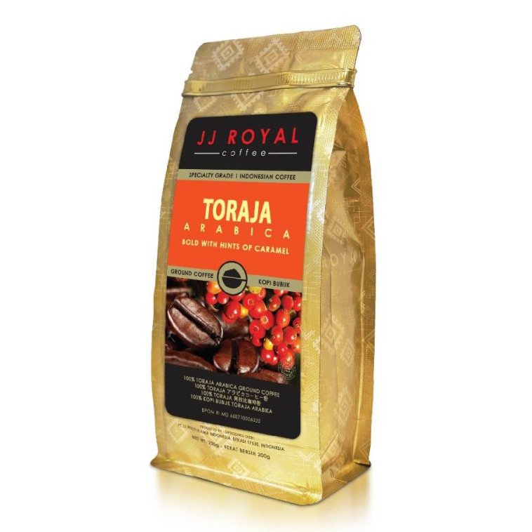 ジェイジェイロイヤル トラジャアラビカ インドネシアコーヒー 中細挽き 200g 海外直送品