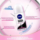 ニベア 女性用 デオドラント ロールオン ブラック＆ホワイト インビジブル ラディアント＆スムース 50ml 海外直送品
