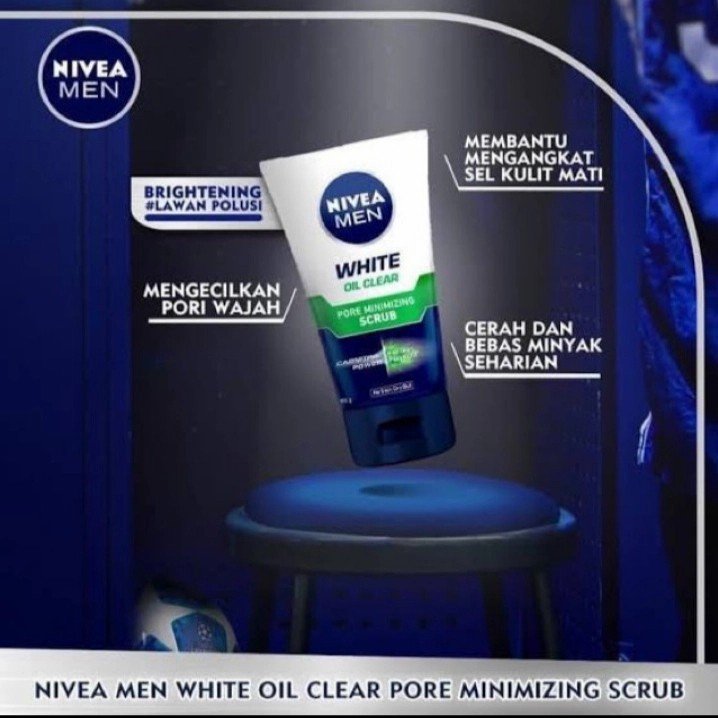 NIVEA MEN ニベアメン 洗顔スクラブ ホワイトシリーズ オイルクリアーポアーミニマイジングスクラブ 100ml 海外直送品