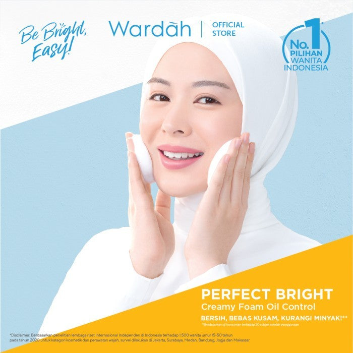 Wardah ワルダー Perfect Brightシリーズ クリーミーフォーム ブライトニング+オイルコントロール 100ml 海外直送品
