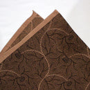 バティック 生地 インドネシア ジャワ更紗 植物のモチーフ パターン４ ダークブラウン