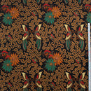 バティック 生地 インドネシア ジャワ更紗 向かい合う鳥と花のモチーフ