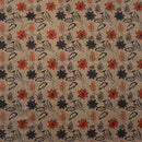 バティック 生地 インドネシア ジャワ更紗 花と葉のボタニカルモチーフ