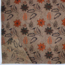 バティック 生地 インドネシア ジャワ更紗 花と葉のボタニカルモチーフ