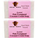 まとめ買い２個セット ブラットワンギ バリ島から無添加石鹸 ココナッツクリームソープ ピンクフランジパニ プルメリア 80g