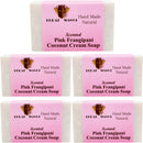 まとめ買い５個セット ブラットワンギ バリ島から無添加石鹸 ココナッツクリームソープ ピンクフランジパニ プルメリア 80g