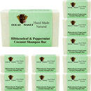 まとめ買い１０個セット ブラットワンギ バリ島から無添加石鹸 ココナッツシャンプーバー ハイビスカスリーフ＆ペパーミント 80g 海外直送品