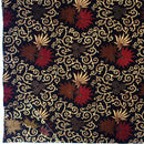 バティック 生地 インドネシア ジャワ更紗 葉とつる植物のモチーフ