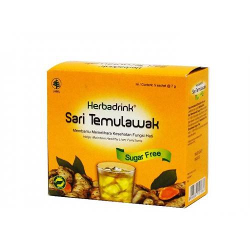 Herbadrink ハーバドリンク Sari Temulawak Sugar Free サリテムラワク シュガーフリー 無糖 7g×5袋入り 海外直送品