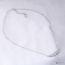 スナカジュエリー インドネシア シルバー925  キュービックジルコニア アーチ型ネックレス 海外直送品