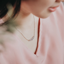 スナカジュエリー インドネシア シルバー925  キュービックジルコニア アーチ型ネックレス 海外直送品