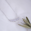 スナカジュエリー インドネシア シルバー925  キュービックジルコニア アーチ型ネックレス 海外直送品