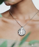 スナカジュエリー インドネシア スターリングシルバー925 竹モチーフ サークルペンダント シルバー 海外直送品