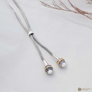 スナカジュエリー インドネシア シルバー925 ループタイ風ネックレス シルバー 海外直送品