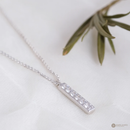 スナカジュエリー インドネシア シルバー925 キュービックジルコニア バーネックレス 6粒タイプ 海外直送品