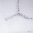 スナカジュエリー インドネシア シルバー925 キュービックジルコニア バーネックレス 6粒タイプ 海外直送品