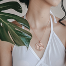 スナカジュエリー インドネシア シルバー925 葉モチーフ ネックレス ローズゴールド 海外直送品