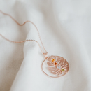 スナカジュエリー インドネシア シルバー925 葉モチーフ ネックレス ローズゴールド 海外直送品