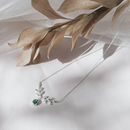 スナカジュエリー インドネシア スターリングシルバー925 オリーブの葉モチーフ ネックレス 海外直送品