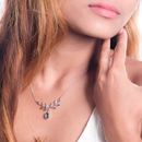 スナカジュエリー インドネシア スターリングシルバー925 オリーブの葉モチーフ ネックレス 海外直送品